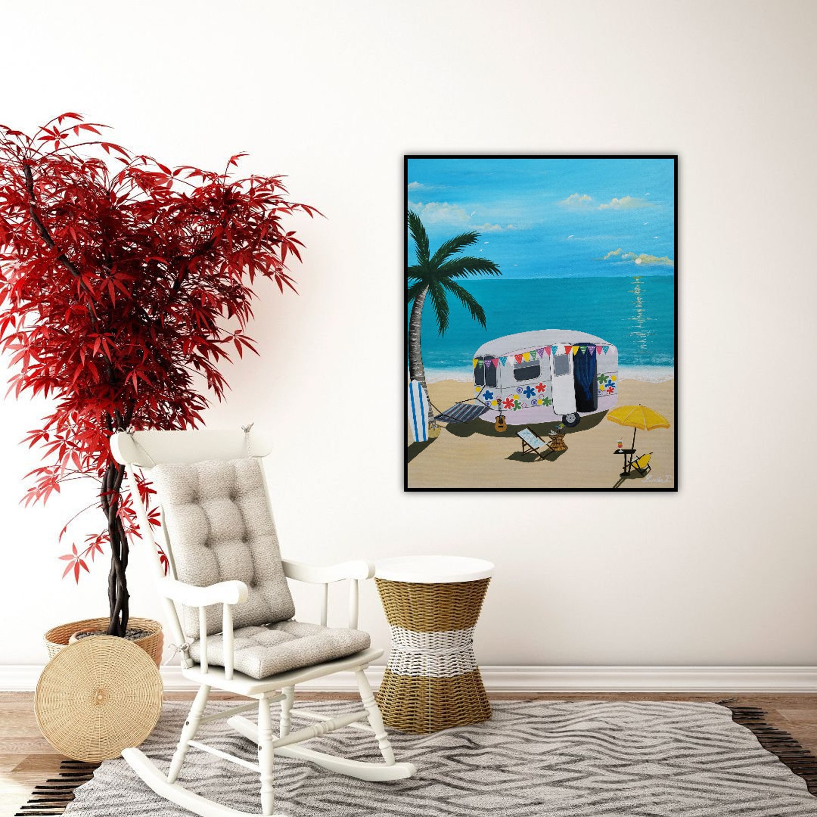 Painting Acrylic on Canvas Wall Décor Wall Art Interior | Etsy