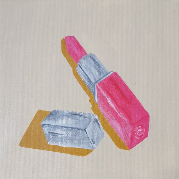 LIPSTICK Painting Acrylic on Canvas Wall Décor Wall Art Etsy