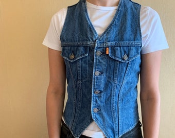 levis denim waistcoat mens