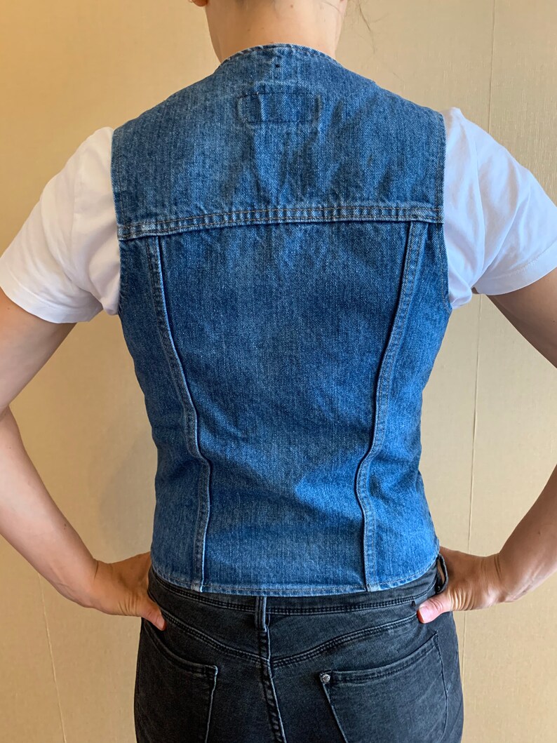 Levis Denim Vest 60670 / Waistcoat / Vintage / Orange tab / Etsy