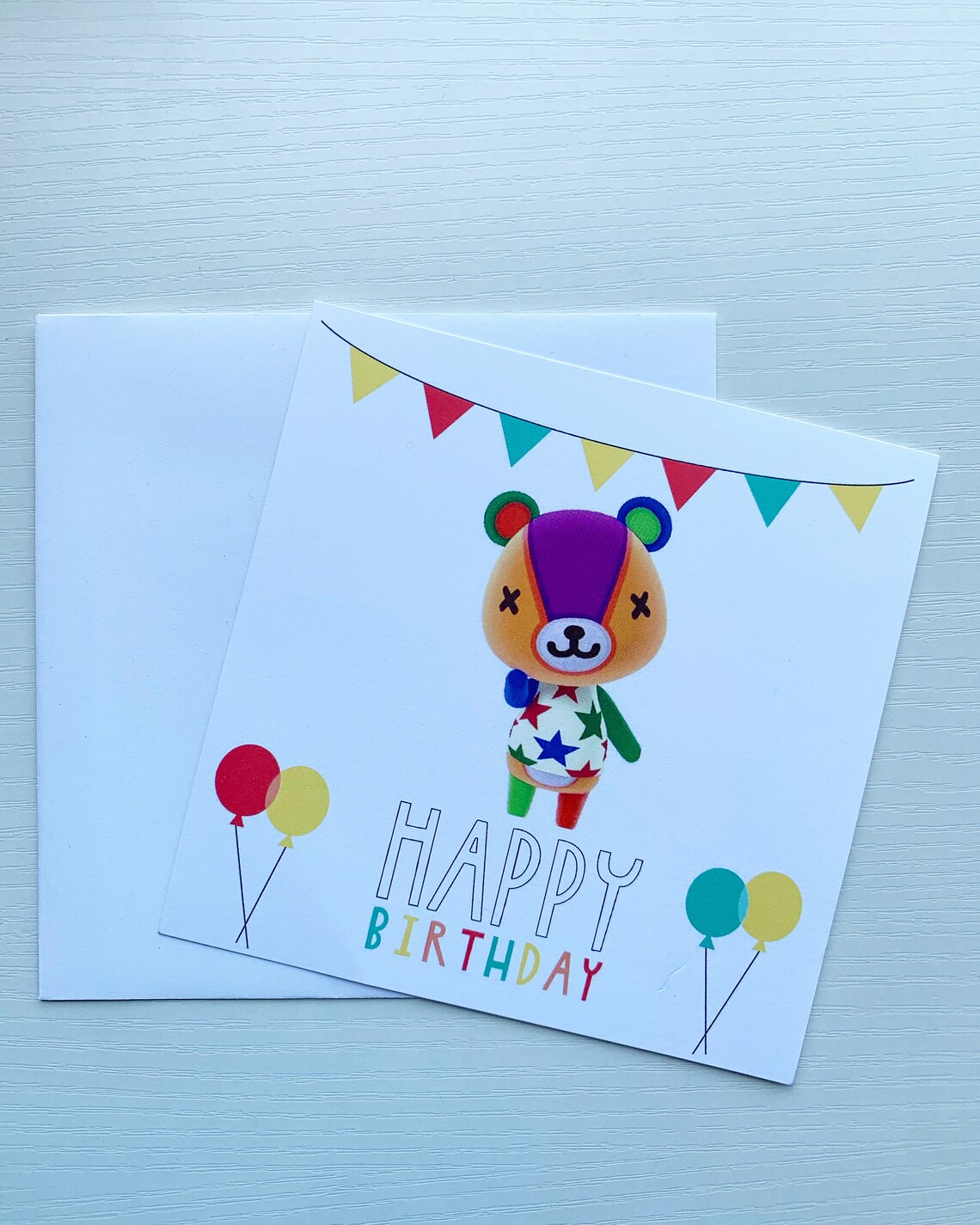 Animal Crossing Happy Birthday Postcard Animal Crossing Etsy