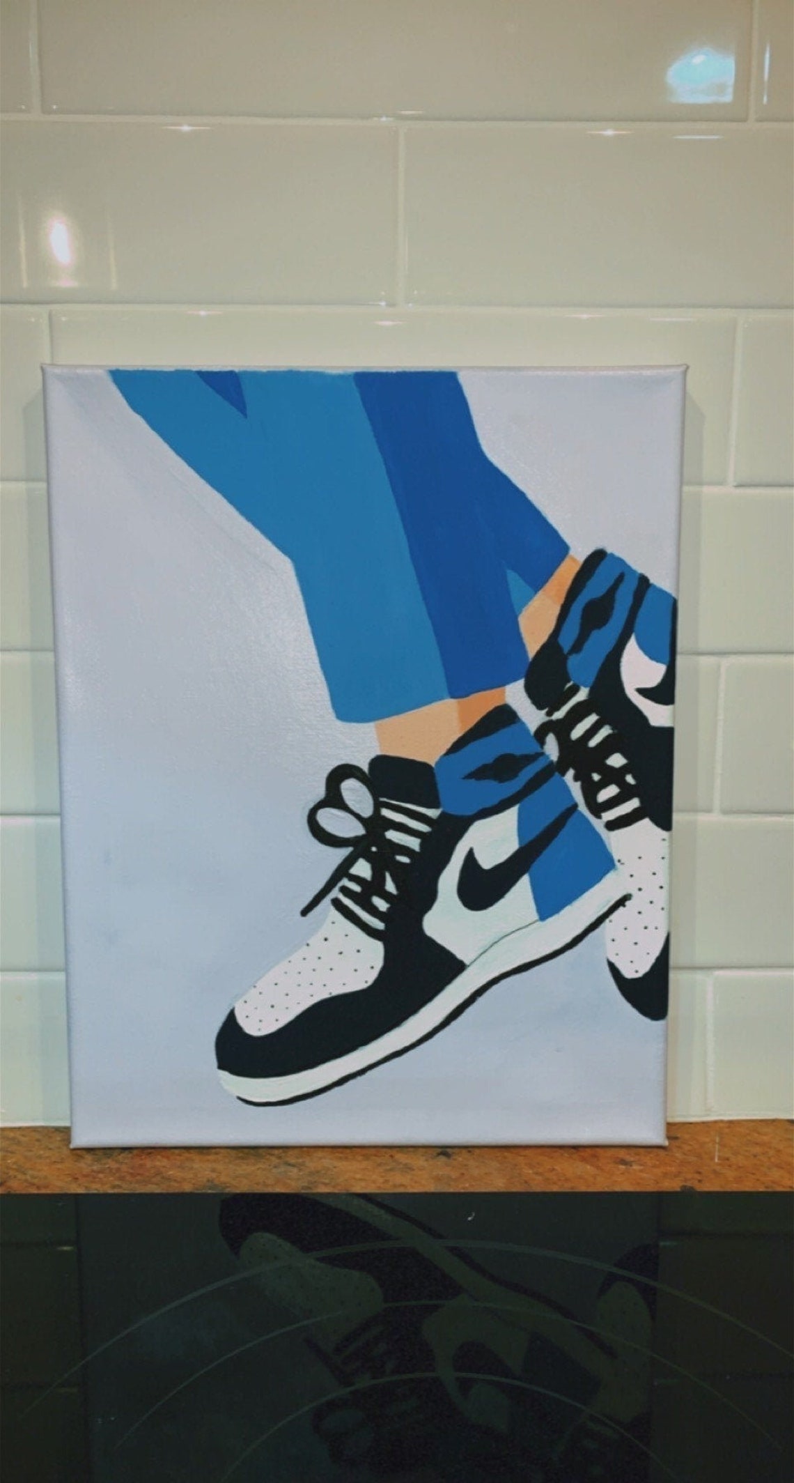 Nike Jordan 1 Painting on Canvas Etsy UK
