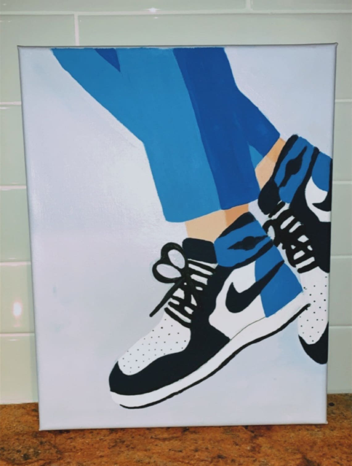 Nike Jordan 1 Painting on Canvas Etsy UK