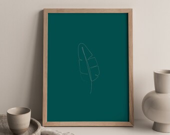 Tropical Leaf Print | Boho Leaf Print | Boho Wall Art | Boho Art Print