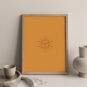Little Sun Print | Boho Kunst aan de Muur | Boho Kunst Print