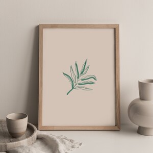 Watercolor Palm Print | Boho Plant Print | Boho Wall Art | Boho Art Print