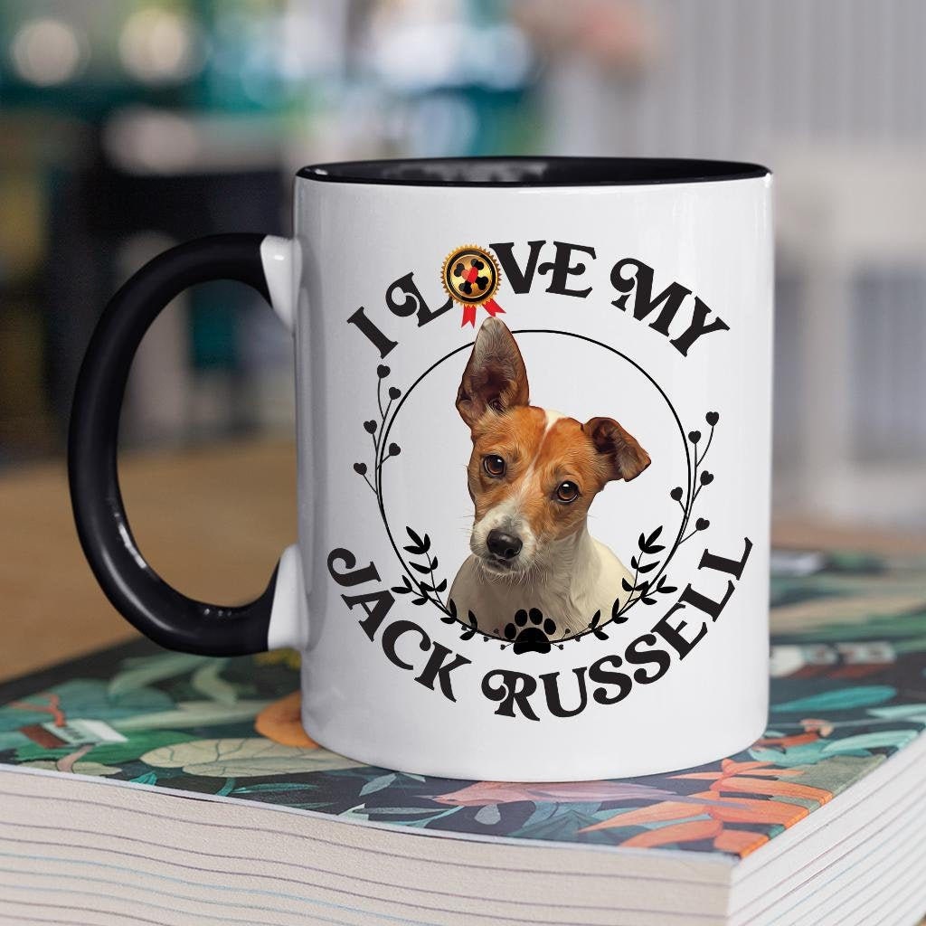 I Love My Jack Russell Coffee Mug White with Colored Inside Etsy