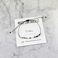 Custom Morse Code Beaded Adjustable Bracelet On Waxed Cord (Thicker Style)