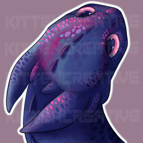 Vibrant Neon Toothless Die Cut Sticker