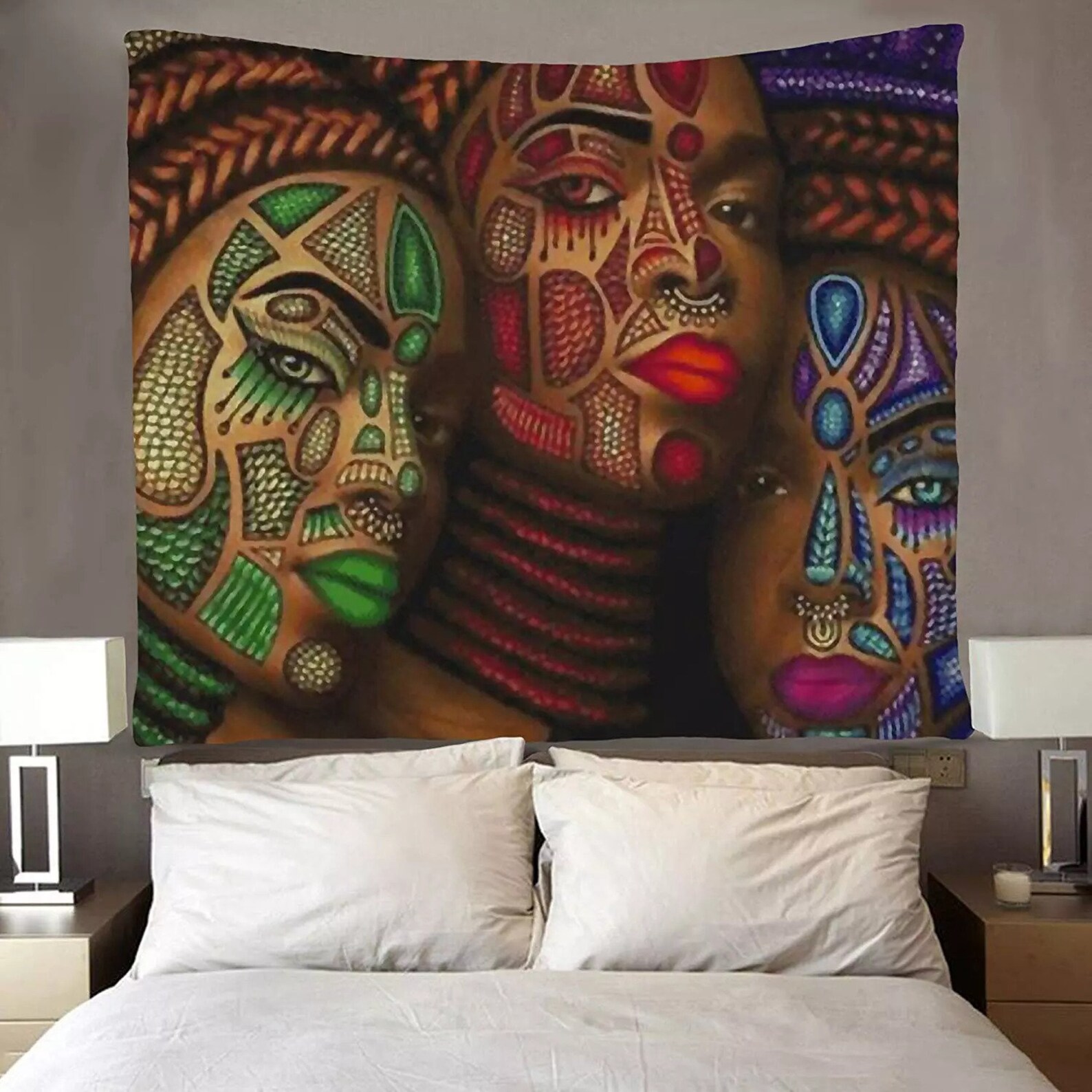 Three African American Women Art Tapestries Wall Hanging Etsy