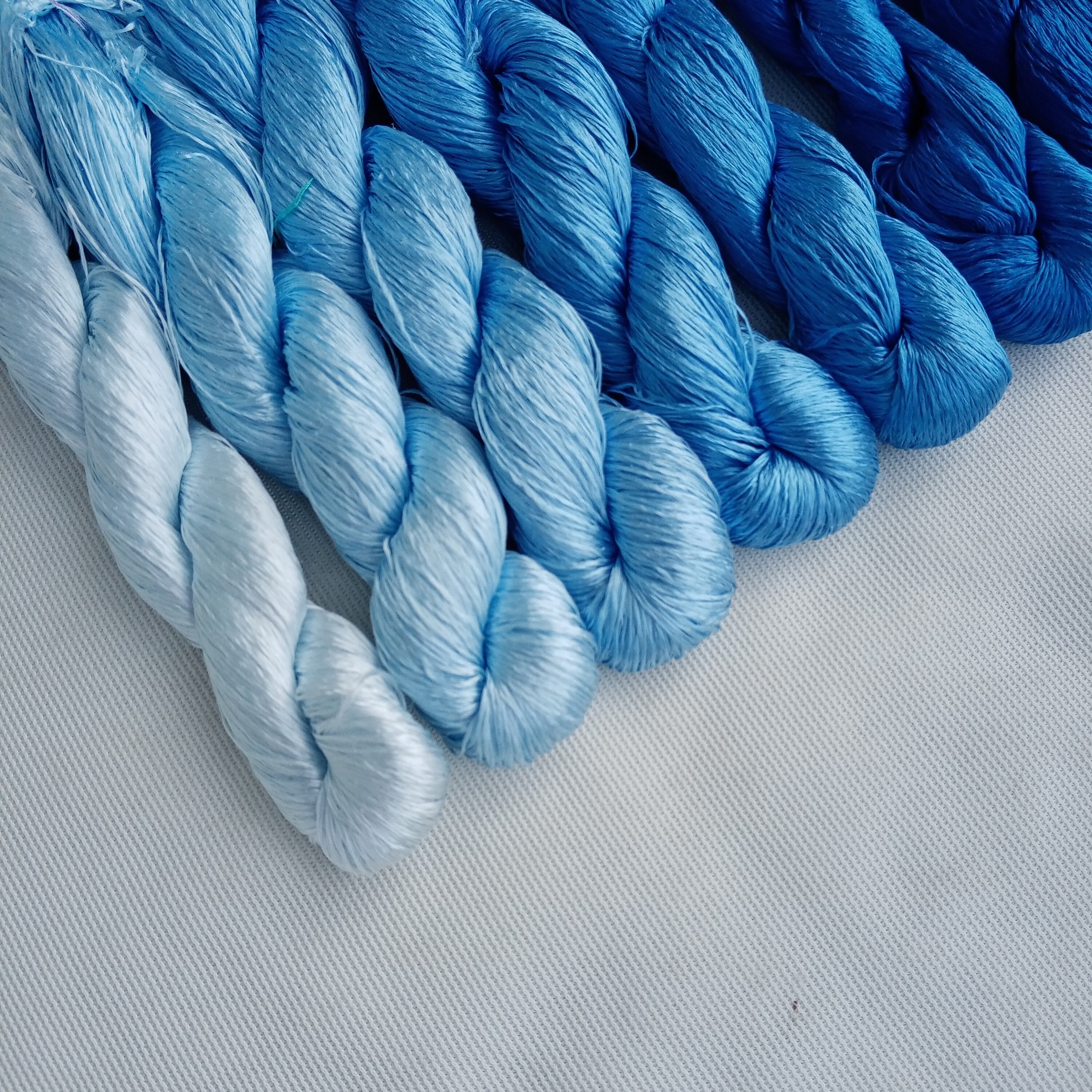 Silk Floss Thread Blue Packs/8 Skeins Chinese Suzhou Etsy UK