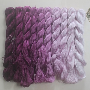 Purple Silk thread Packs 10 skeins/ Chinese embroidery silk thread/mulberry silk floss for hand embroidery cross stitch needlepoint 101#z