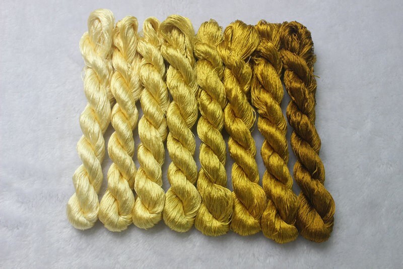 8 skeins Chinese Suzhou embroidery real pure mulberry silk thread  floss for hand enbroidery cross stitch needeponit blue color shades 63#z