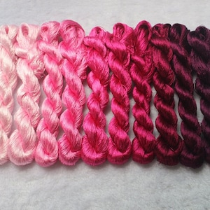Silk thread Packs 10 skeins/ Chinese embroidery silk thread/mulberry silk floss /silk for hand embroidery cross stitch needlepoint 25#z