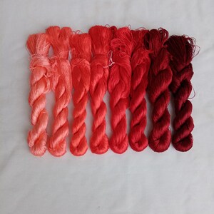 Silk thread Packs 8 skeins/ Chinese embroidery silk thread/mulberry silk floss /silk for hand embroidery cross stitch needlepoint 42#z
