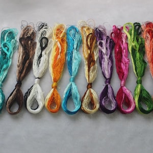 Silk thread sets 50 colors Chinese Suzhou embroidery mulberry silk thread floss for hand embroidery cross stitch needlepoint sewing1#50x