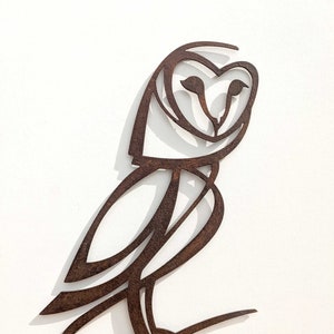 Barn Owl Metal Wall Art, Metal wall hanging, Garden art, Gift