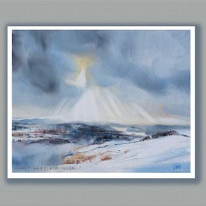 Signed Fine Art Print - &#39;Above Windermere, December&#39;, Oil Painting, Contemporary Landscape Painting, Lake District