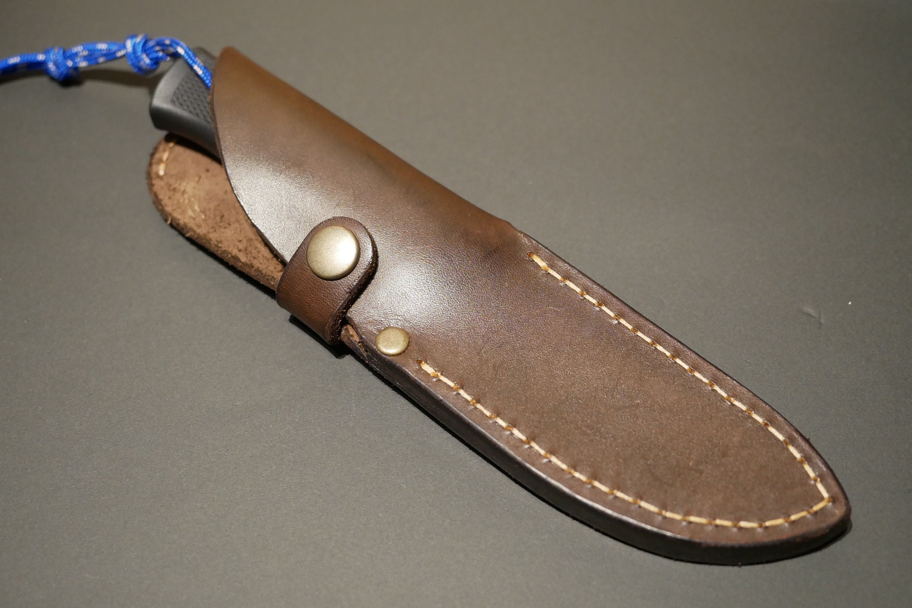 SH07 Leather Sheath with Ferro Rod Brown Color — High quality handmade  camping knives — BPS