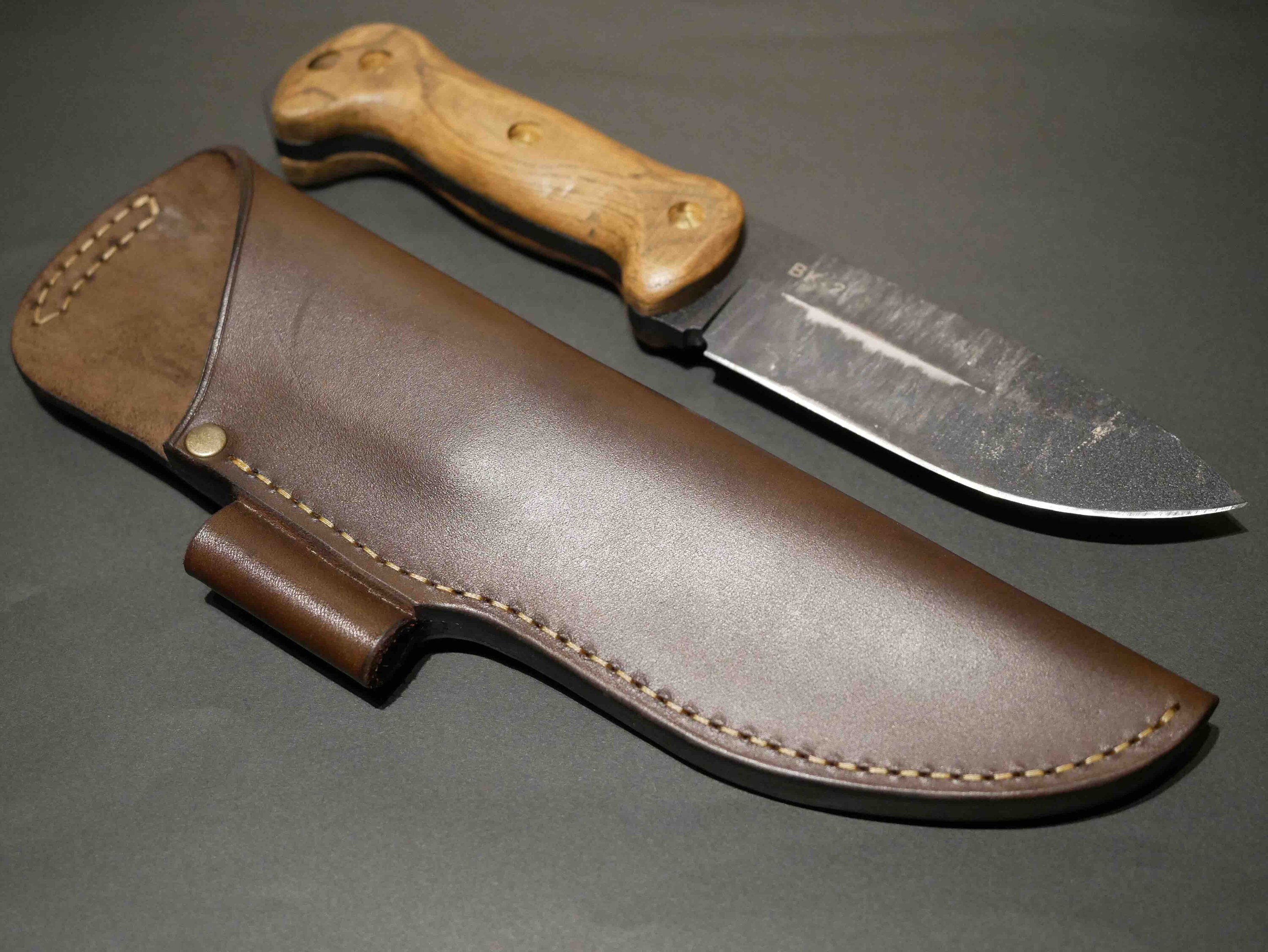 KA-BAR BK2専用　ブッシュクラフトシース 2　/ ダークブラウン ブッシュクラフト レザーシース #2 KA-BAR BK2用 ダークブラウン