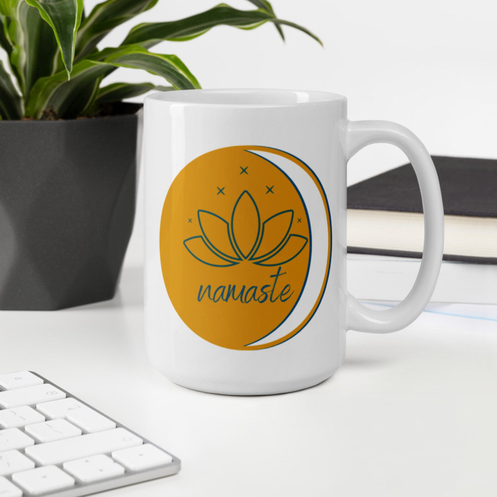Namaste Coffee Mug Yoga Coffee Mug Gift For Her Relax | Etsy