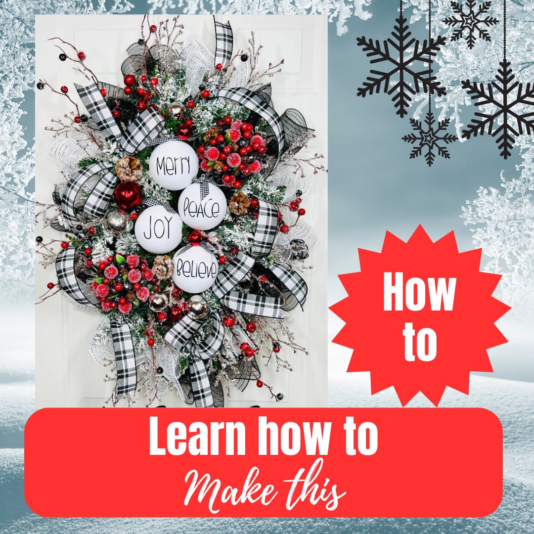 How to Video How to Make a Swag How to Winter Christmas Etsy