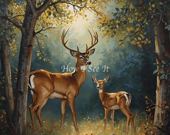 Deer buck and doe decor wreath sign