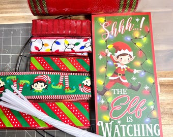 Elf Christmas mesh wreath kit