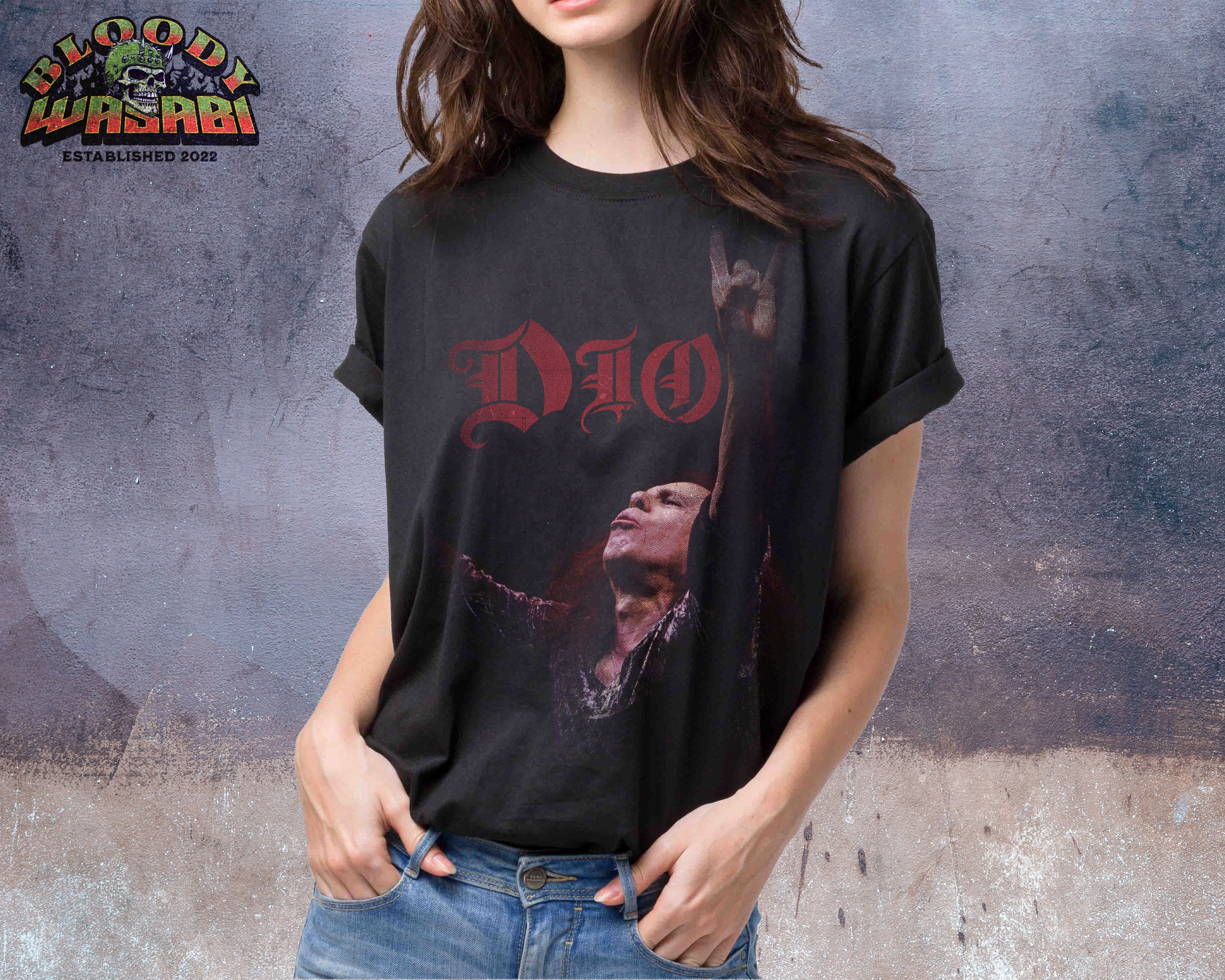 Dio T Shirt Retro Inspired Vintage Tee Metal Music Black Shirt