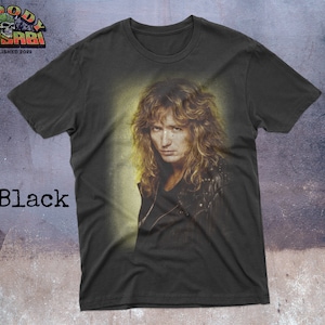 Vintage 1987 Whitesnake David Coverdale Concert T-Shirt Black 80s Hard Rock Heavy Metal