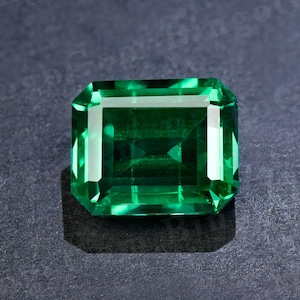 Lab Created Colombia Emerald Loose Stone,Faceted Emerald Cut Gemstone Loose