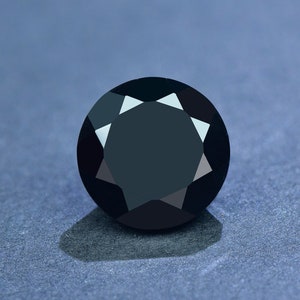 Natural Black Onyx Loose Stone,Faceted Round Gemstone Loose,for Jewelry Making