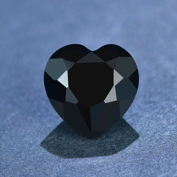 Heart Shape Black Onyx Loose Stone,Faceted Gemstone Loose,for Jewelry Making