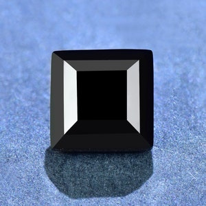 Square Shape Black Onyx Loose Stone,Faceted Natural Gemstone Loose