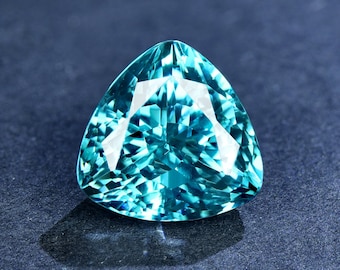 Sparkle Paraiba Tourmaline Loose Stone,Faceted Trillion Cut Lab Created Blue Green Loose Gemstone