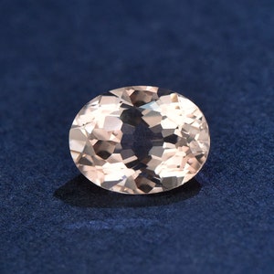 Natural Morganite Loose Stone,Oval Shaped Orange Loose Gemstone for Jewelry Making