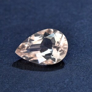 Natural Pear Shaped Morganite Loose Stone, Orange Teardrop Loose Gemstone for Jewelry Making