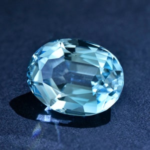 Sky Blue Topaz Loose Stone Faceted Oval Cut Natural Blue Gemstone for Jewelry Making