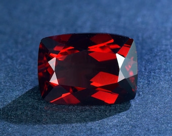 Natural Garnet Loose Stone,Cushion Cut Faceted Red Loose Gemstone,for Jewelry Making