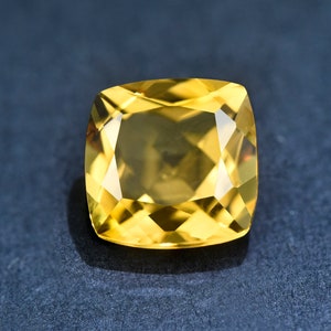 Natural Citrine Loose Stone Cushion Cut Gemstone Yellow Crystal for Jewelry Making