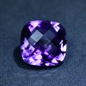 Natural Amethyst Loose Stone Rose Cut Cushion Shape Faceted Purple Gemstone for Jewelry Making