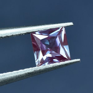 Alexandrite Loose Gemstone,Lab Creation Faceted Princess Cut Multi Color Changing Loose Stone