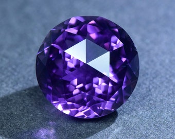 Natural Amethyst Loose Stone Rose Cut Round Shape Purple Gemstone for Jewelry Making