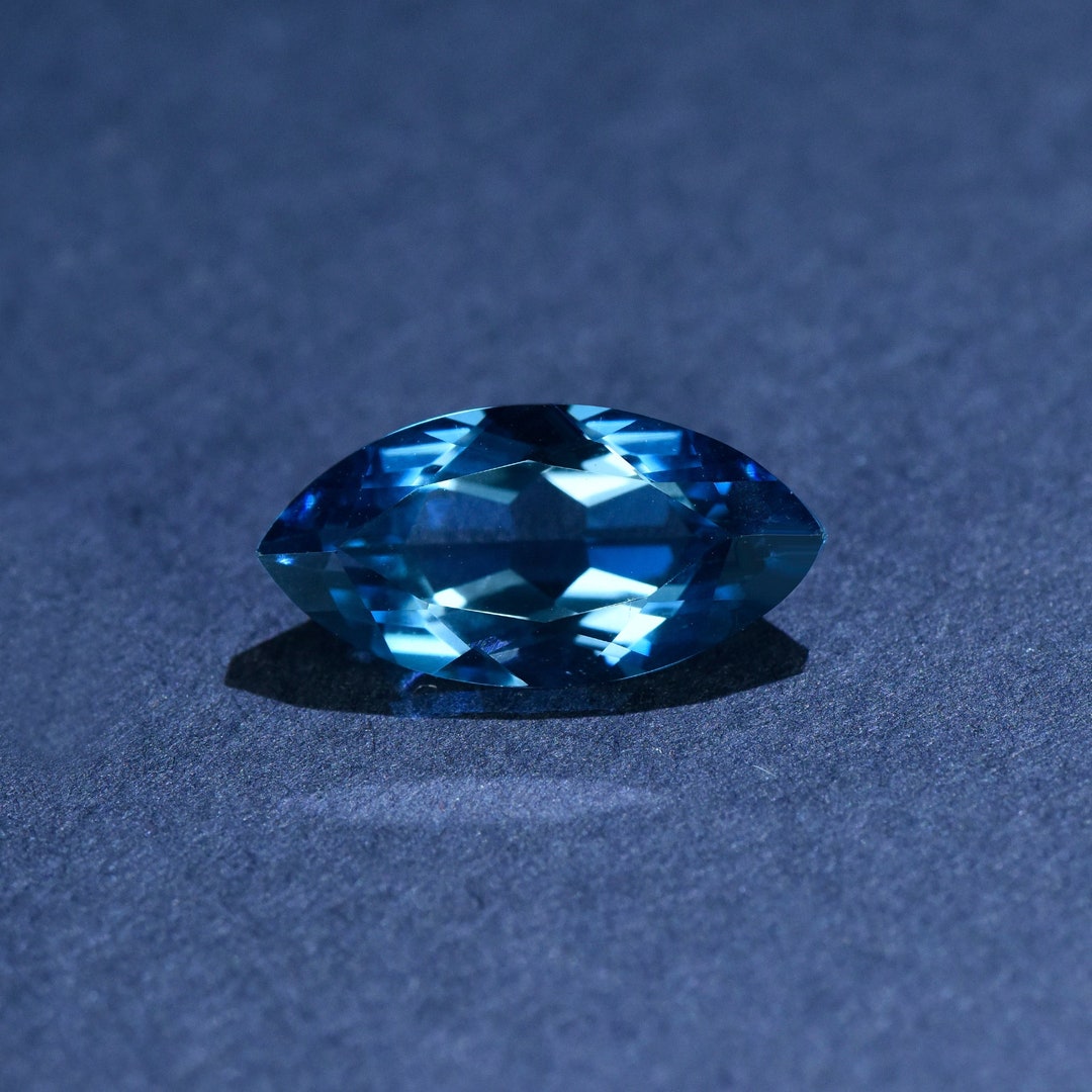 Marquise Cut London Blue Topaz Loose Stone,natural Faceted Gemstone