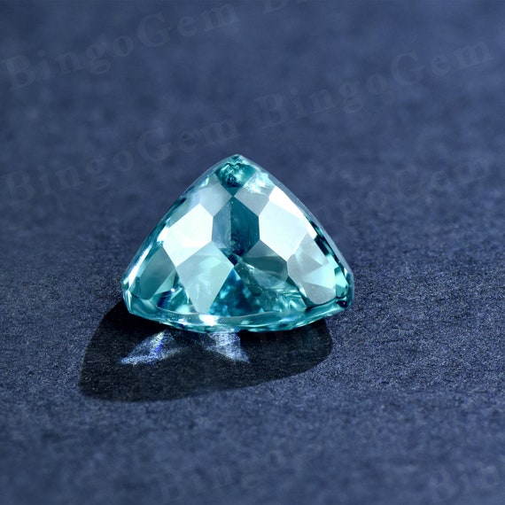 Sparkle Paraiba Tourmaline Loose Stone,faceted Trillion Cut Lab