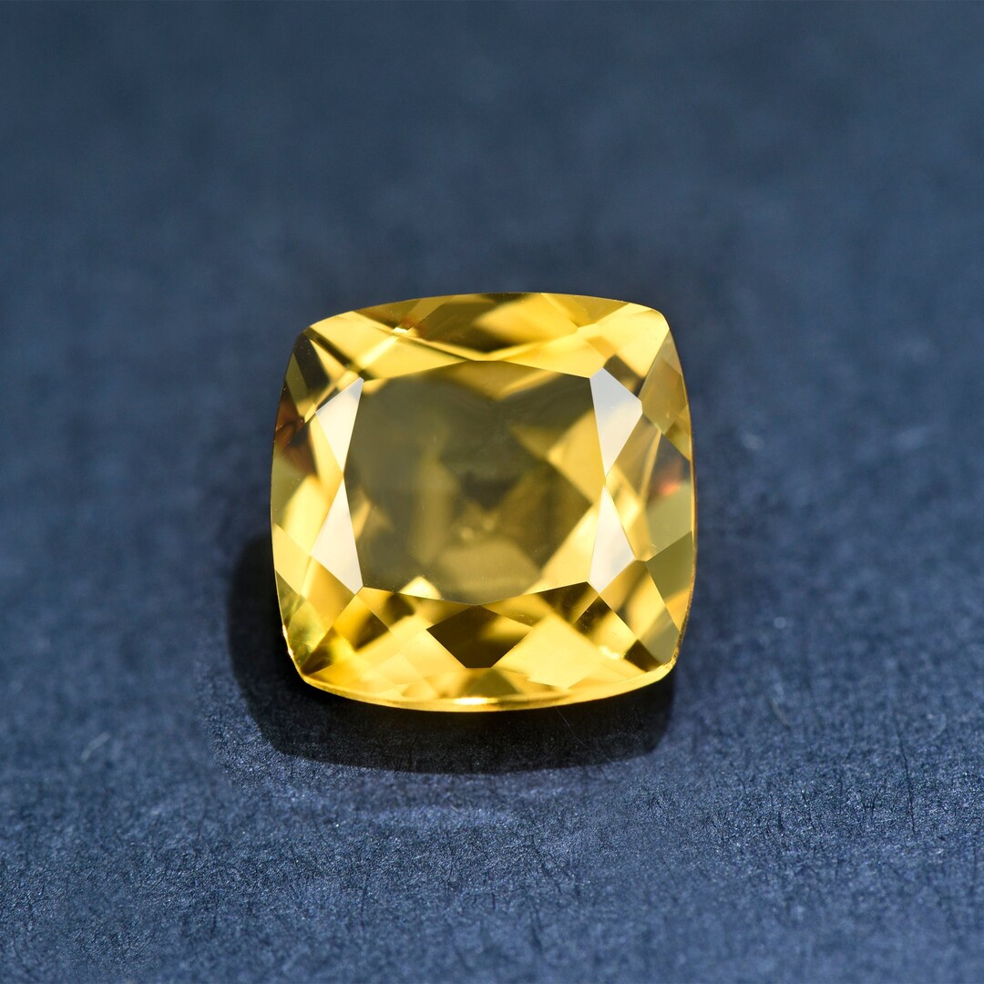 Natural Citrine Loose Stone Cushion Cut Gemstone Yellow Crystal for Jewelry Making Etsy
