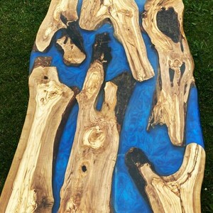 Handmade Live Edge Acacia Wood Epoxy River Table Top