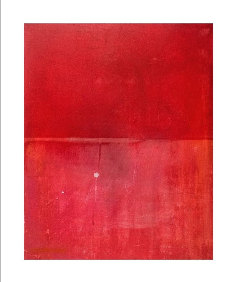 Minimalist Red Art Print Abstract Red Wall Art Giclee Fine Etsy
