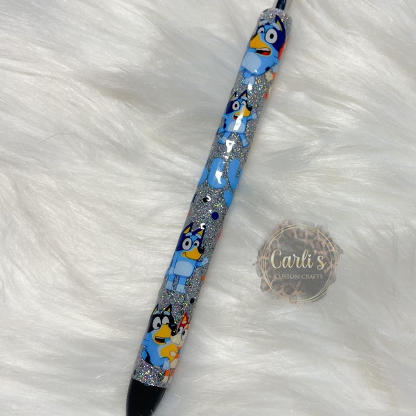 Blue dog pen - glitter blue dog pen