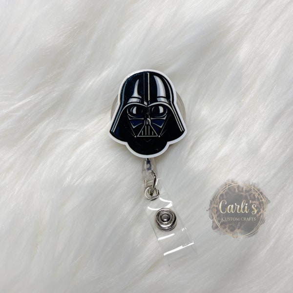 Darth Vadger Badge Reel - Star Wars Badge Reel - Male Badge reel - retractable badge reel